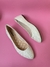 Sapatilha Moleca off white ouro