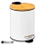 Cesto Residuos Pedal 12 lts Blanco tapa de madera Codigo 35312