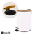 Cesto Residuos Pedal 5 lts Blanco tapa de madera Codigo 35300 - comprar online