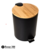 Cesto Residuos Pedal 12 lts Negro tapa de madera Codigo 35313 en internet