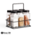 Rack x 6 Especieros de Vidrio tapa negra 18 x 11 x 15 cm Codigo 63172