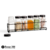 Rack x 6 Especieros de Vidrio tapa negra 29 x 11 x 6 cm Codigo 95144