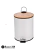 Cesto Residuos Pedal 12 lts Blanco tapa de madera Codigo 35312 - Bazar 380