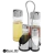 Set x 4 Aceite-Vinagre-Sal-Pimineta Vidiro con metal Codigo 49389