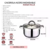 Cacerola 28 cm 9.8 Lts Acero Inoxidable Triple Fondo tapa de Vidrio Codigo 93204 - tienda online