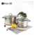 Cacerola 20 cm 3.9 Lts Acero Inoxidable Triple Fondo con tapa de Vidrio Codigo 93202 - Bazar 380