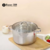 Cacerola 24 cm 6.5 Lts Acero Inoxidable Triple Fondo tapa de Vidrio Codigo 93203 - Bazar 380