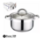 Cacerola 20 cm 3.9 Lts Acero Inoxidable Triple Fondo con tapa de Vidrio Codigo 93202 - tienda online
