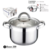 Cacerola 30 cm 11.8 Lts Acero Inoxidable Triple Fondo tapa de Vidrio Codigo 93216 - comprar online