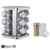 Especiero x 12 Cuadrado Giratorio Acero Inoxidable y madera Codigo 51433