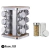 Especiero x 12 Cuadrado Giratorio Acero Inoxidable y madera Codigo 51433