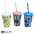 Vaso c/tapa y sorbete Decorado 600 ml Codigo 75604 - comprar online