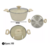 Batería de Cocina x 5 píezas Cerámica Beige Apta Inducción Codigo 12459 - Bazar 380