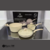 Batería de Cocina x 5 píezas Cerámica Beige Apta Inducción Codigo 12459