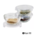 Hermetico Redondo de Vidrio 13 x 8 cm con tapa plastica Codigo 33458 - Bazar 380