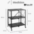 Estante Rack Plegable con 3 Niveles Color Negro o Blanco Codigo 30165 - tienda online