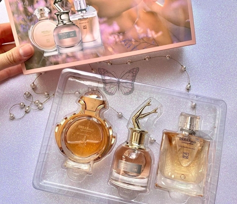 kit 3 perfumes importados ( referência Olfativa: Olympea + Scandel + La vie )