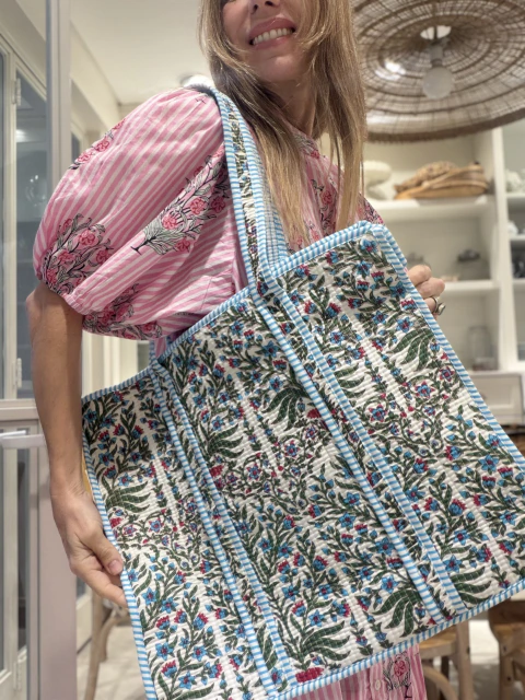 Bolso block print - PIPA IRISTURQUISE