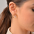 Brinco Circular Folheada Ouro 18k Cristal