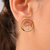 Brinco Circular Folheada Ouro 18k Cristal - comprar online
