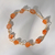 Pulseira Encanto Ágata Cornalina Natural Dourada - comprar online