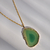 Colar Corrente Cartier Dourada Ágata Verde