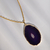 Colar Corrente Cartier Dourada Ágata Roxa 03