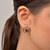 Brinco Circular Folheado Ouro 18k Ametista Bruta - comprar online