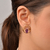 Brinco Circular Folheada Ouro 18k Ponta Ametista