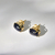 Brinco Oval Pedra Estrela Dourado