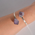 Bracelete Prata Ametista Bruta