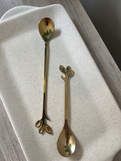 Cuchara hojas doradas - comprar online