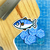 Adesivo Peixe Azul - Peixaria do katota na internet