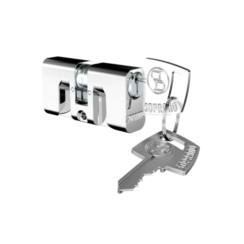 CILINDRO 43MM PY CROMADO 2CHAVES SEM PARAFUSO - SOPRANO