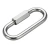 Mosquetão Oval de Aço Carbono Galvanizado com Trava Rosqueada 900kg - Quality Fix - comprar online