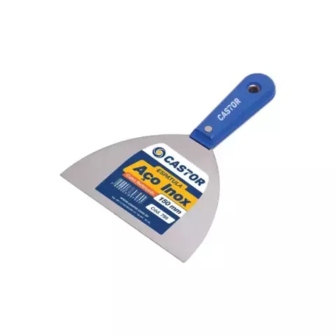 ESPATULA AÇO INOX 150MM CABO PLASTICO - CASTOR