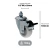 Rodízio Inox Giratório com Espiga e Freio 3 Polegadas GLE 312 NTG 170kg - Schioppa - comprar online