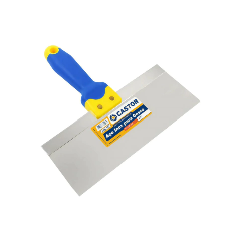 ESPATULA AÇO INOX 10X25,5CM RETANGULAR PARA GESSO E DRYWALL - CASTOR