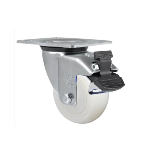 RODIZIO INOX GIRATORIO COM CALOTA E FREIO GL 312 NTEG 150KG - SCHIOPPA - comprar online