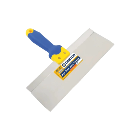 ESPATULA AÇO INOX 12" RETANGULAR 30CM PARA GESSO E DRYWALL - CASTOR