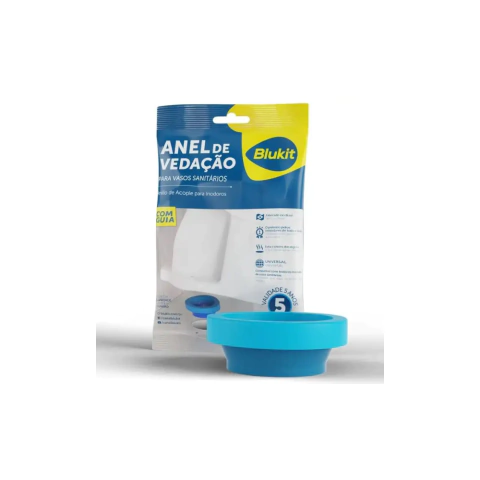 ANEL DE VEDAÇÃO SMART PARA VASO SANITARIO SACO PLASTICO C/1 PÇ - BLUKIT
