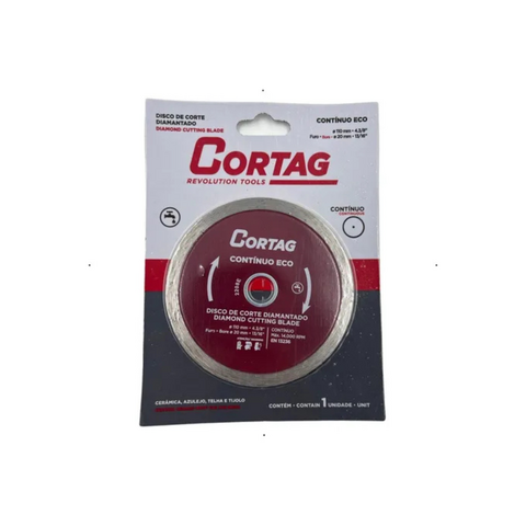 DISCO DE CORTE DIAMANTADO CONTINUO ECO 110MM - CORTAG