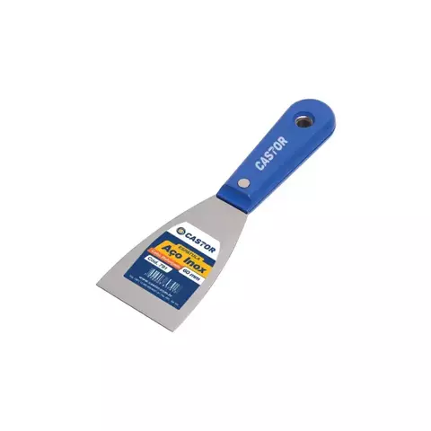 ESPATULA AÇO INOX 60MM CABO PLASTICO REFORÇADO - CASTOR