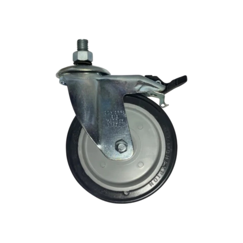 RODIZIO ESPIGA GIRATORIO 5" COM FREIO 75KG GLE 512 BP G-SM - SCHIOPPA