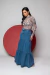 Saia longa jeans Larissa na internet