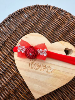 Kit Sapato e Faixa em Tricot Alice Vermelho na internet