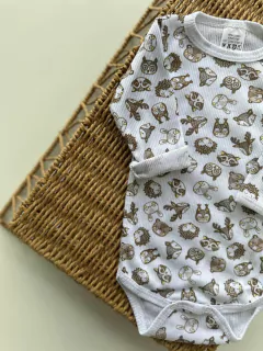 Conjunto Canelado 100% Algodão - Animais na internet