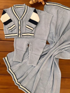 Saída de Maternidade Miguel Azul com Listras na internet