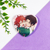 Bottom holográfico de coração Tomo-chan