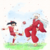 Imagem do Print Inuyasha e sua filha Moroha jogando bola | Holográfico ou fosco